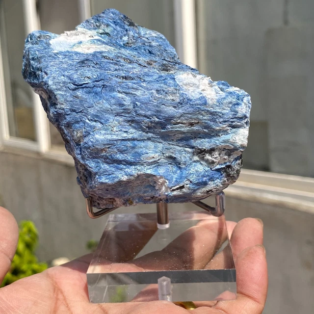432g Large Dumortierite Blue Fibrous Gemstone Crystal Rare Raw Healing Specimen