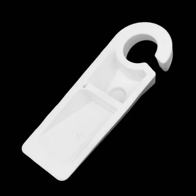 Home Office Rubber Safety Wedge Jam Door Stopper w Hook White 129mm Length 3