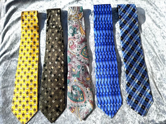 Lot De 9 Cravates En Très Bon état - Marques Ted Lapidus, Yves D'O... Et Autres, Multicolores