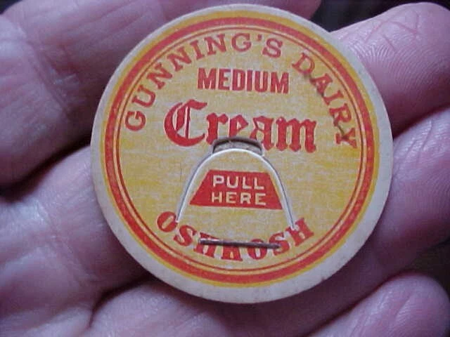 Gunning's Dairy Cream Bottle Cap OSHKOSH Wis Wi