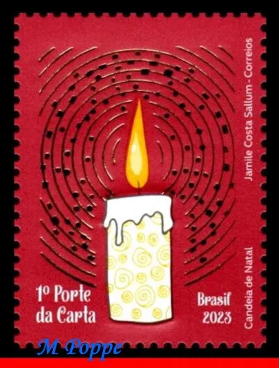 23-15 Brazil 2023 Christmas, Christmas Lamp, Candle, Mnh