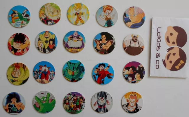 LOT de 20 POGS CAPS série DRAGON BALL Z DBZ #2