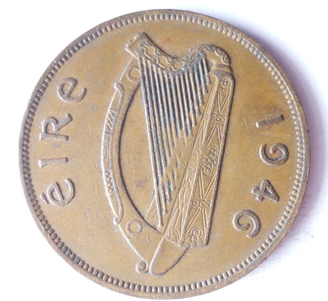 1946 IRELAND PENNY - Excellent Coin - Free Ship - Premium Bin #3