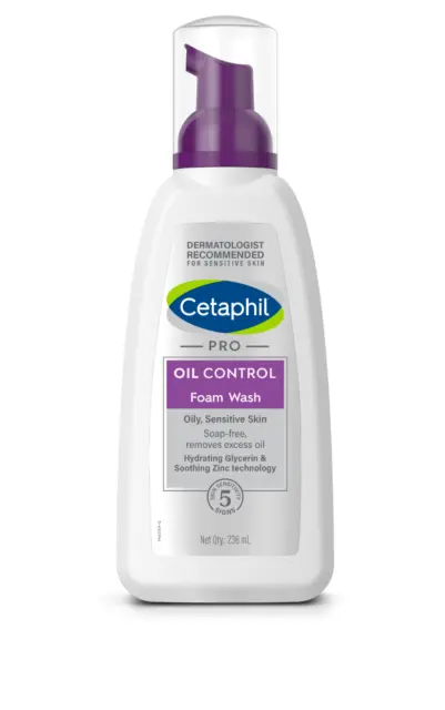 Cetaphil Pro Oil Control Foam Face Wash For Acne & Oily Prone Skin (236ml) FS