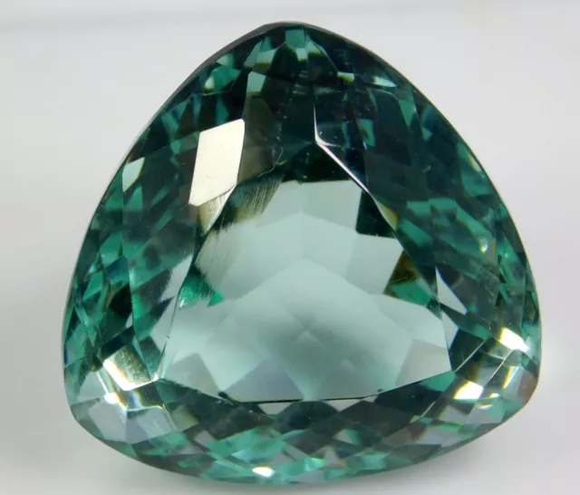 79.45 Ct Natural Ocean Blue Aquamarine Trillion Cut Loose Gemstone Certified