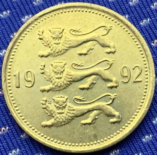 1992 Estonia 50 Senti Coin BU UNC  RARE CONDITION   #BX269