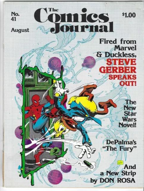 COMICS JOURNAL #41 --- HOWARD THE DUCK / SPIDERMAN! Fantagraphics! 1978! G/VG
