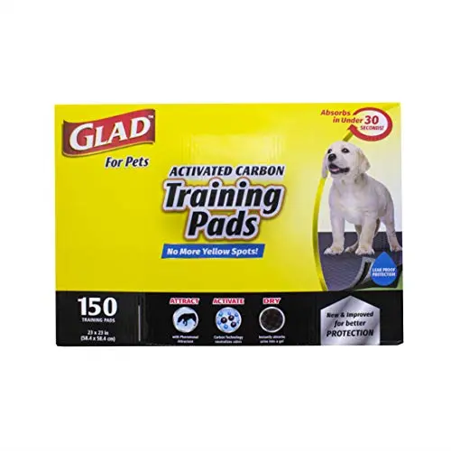 Glad for Pets Black Charcoal Puppy Pads | Puppy Potty Training Pads That ABSORB