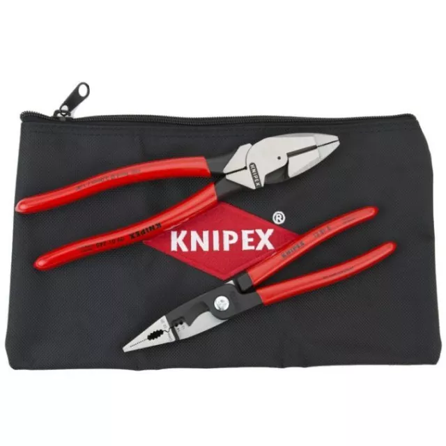 Knipex 2 Piece Electrician’s Pliers Set w/Pouch