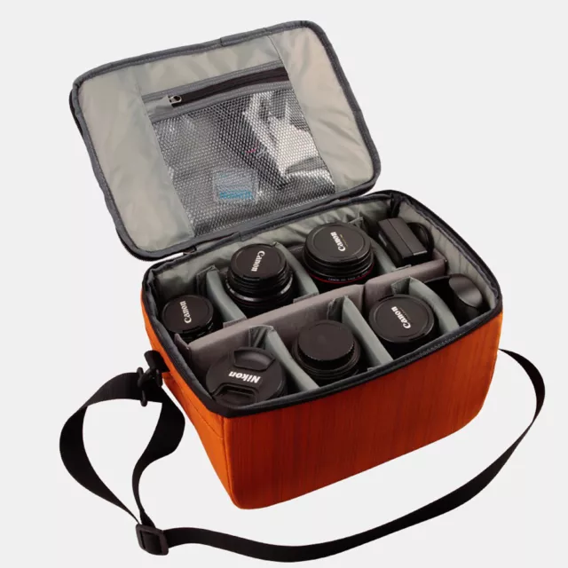 Large Camera Bag Insert Storage Case Partition For DSLR Canon Nikon Sony Lens