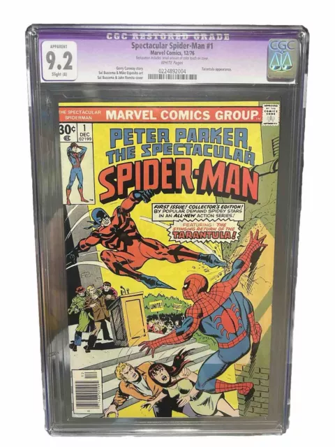 Spectacuar Spider-Man #1 CGC Restored 9.2. December 1976