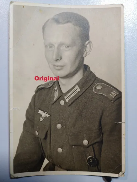 Foto Soldat 2. Weltkrieg Größe ca.13,5 x 9 cm Soldatenfoto Uniform