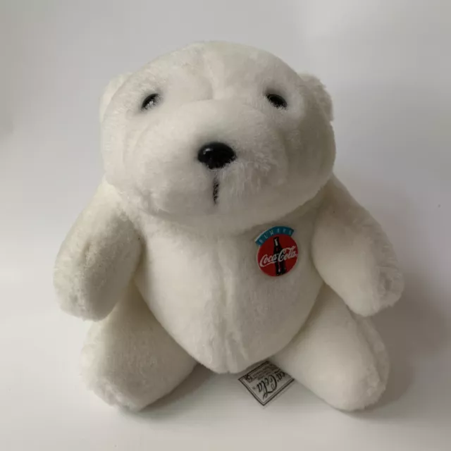 VINTAGE Coca Cola Polar Bear Plush Toy 90s Stuffed Animal Always Coca-Cola 7”