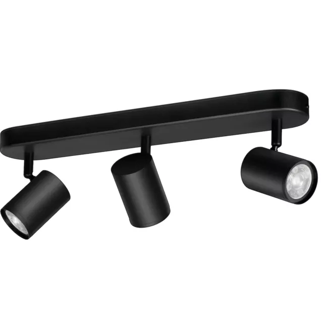 WiZ 9290026586 | Illuminazione intelligente | WiFi | 3x faretto LED | GU10 | nero