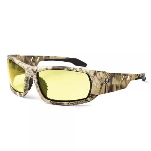 Ergodyne - 50350 Skullerz Odin Safety Glasses- Krytpek Highlander Frame, Yellow