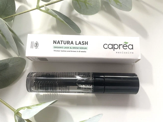Suero orgánico para pestañas y cejas Caprea Natura - pestañas y cejas más gruesas tamaño completo