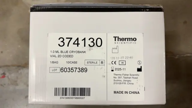 Thermo 374130 Nunc 1mL Coded Cryobank Vial Systems 374130 Case of 960