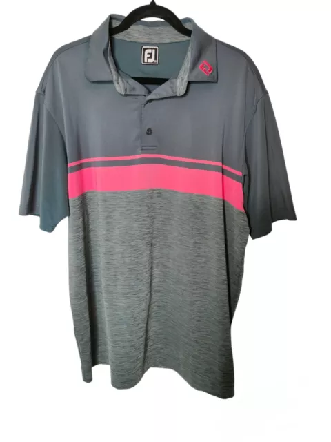 FOOTJOY GOLF Poloshirt Größe XL weich sportliche Passform FJ Shirt rosa grau Top