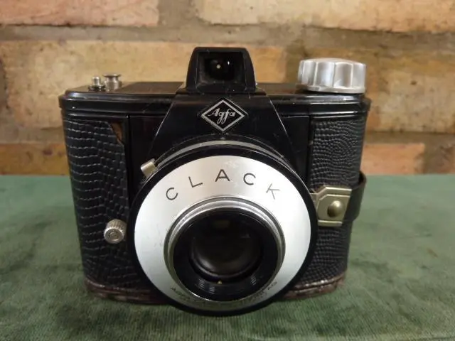 Bonita cámara de película vintage Agfa Clack 120 rollos