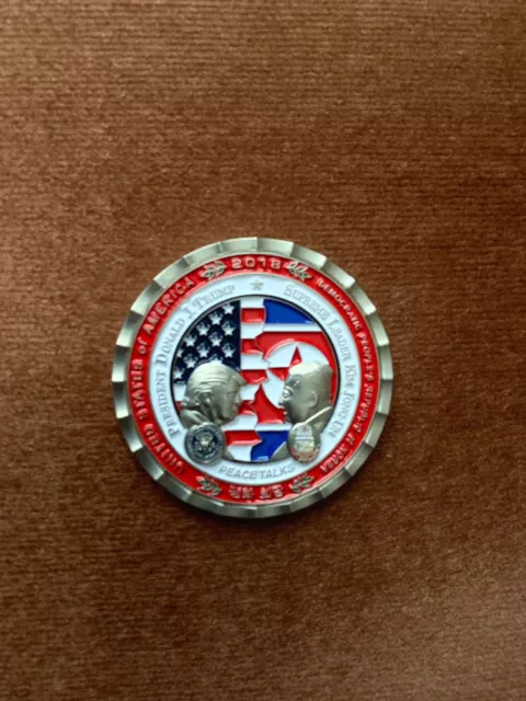 Korean Peace Talks Summit White House Coin Donald Trump Kim Jong Un