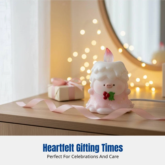 PIG CANDLE NIGHT Light Touch Control Soft Glow for Birthdays £51.43 ...