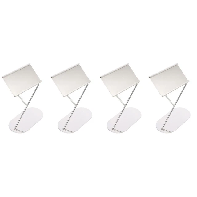 4 Pcs Menu Clip Holder Stainless Steel Vintage Metal Signs Food Signs Holders