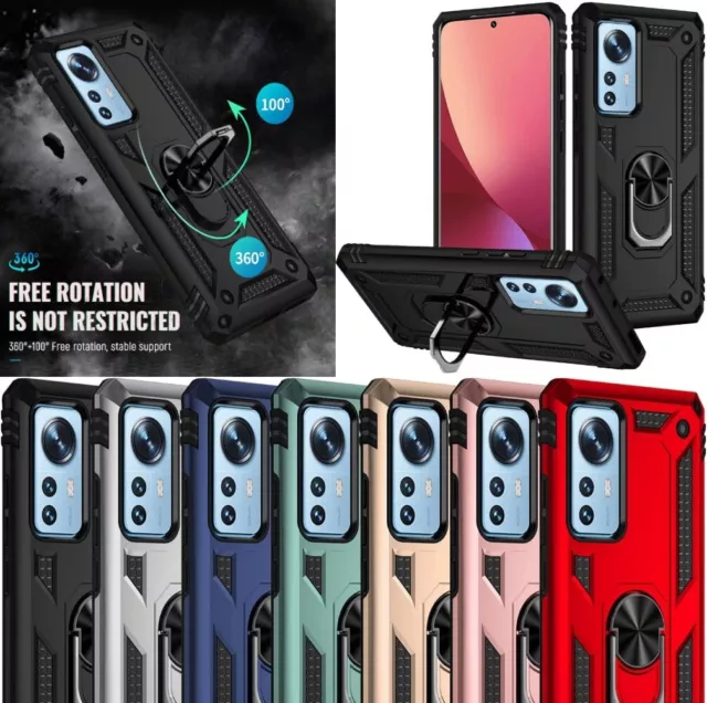 For Xiaomi 12T / 12T Pro 5G Case, Ring Armor Shockproof Stand TOUGH Phone Cover