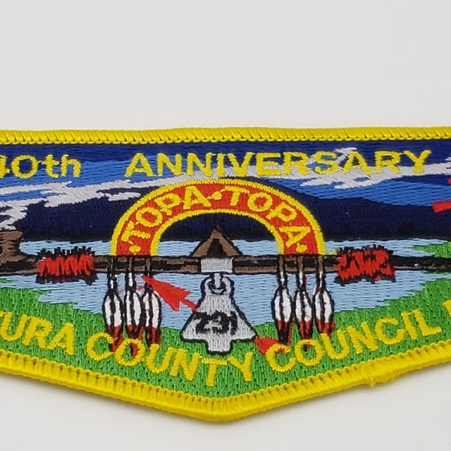 OA Topa Topa Lodge 291 40th Anniversary Ventura County Council BSA Flap 5