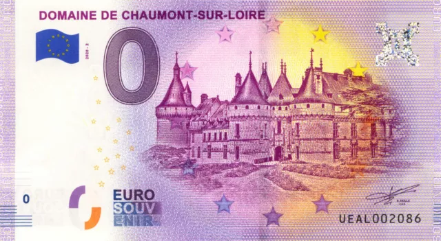 41 CHAUMONT-SUR-LOIRE Domaine 2, 2020, Billet Euro Souvenir