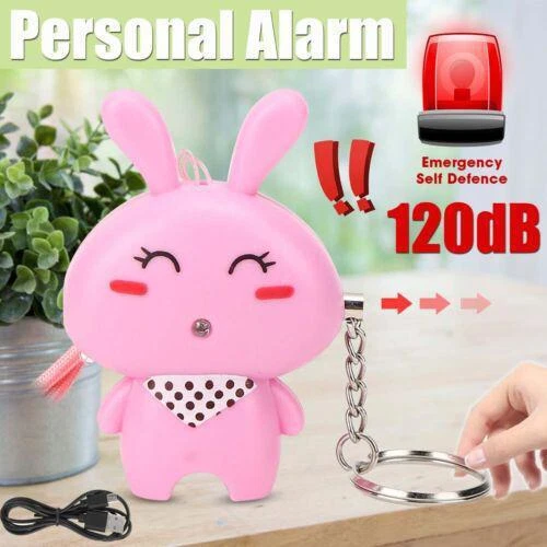 USB recargable 120dB alerta antirviolación para mujeres niños - sirena de seguridad