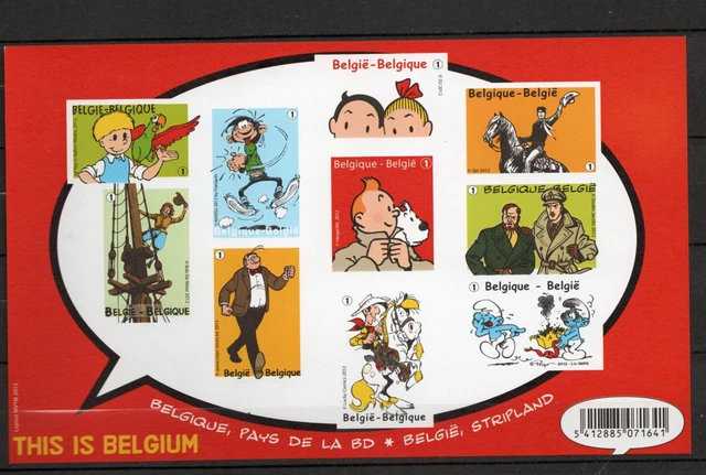  Bloc feuillet Tintin Belgique pays de la BD . Non dentelé . Neuf **. TTB