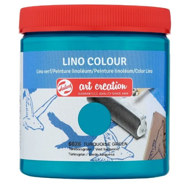 (35,80€/L) Linoleumfarbe Art Creation 6026 Türkisgrün Talens 250 ml Dose