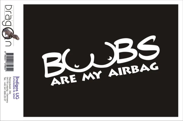 AUFKLEBER / AUTOAUFKLEBER - Boobs are my Airbagy - 210X60 mm Die