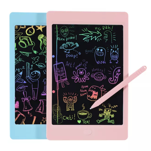 Paquete de 2 Tabletas De Dibujo Coloridas Borrables Reutilizables De 8,5" Para Niños