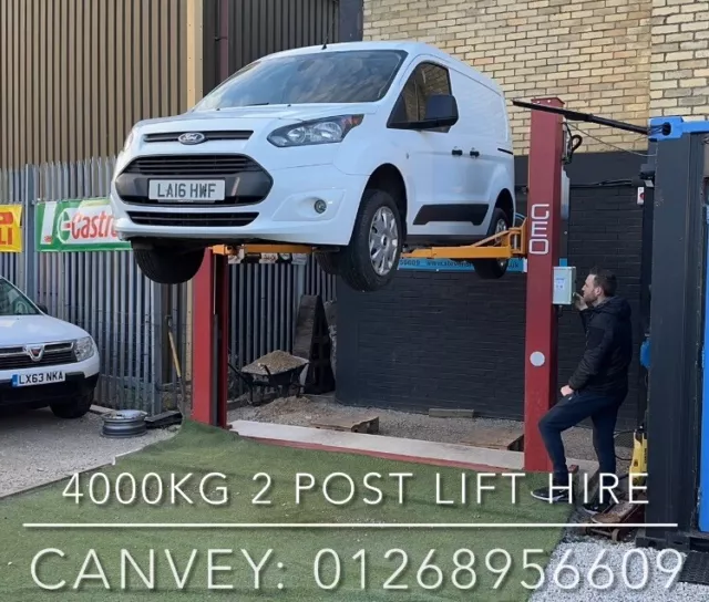 [(2 post vehicle car lift - For daily / weekly hire)] 4000kg Limit - Essex Based