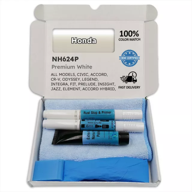 NH624P Premium White Touch Up Paint for Honda CIVIC ACCORD CR V ODYSSEY LEGEND