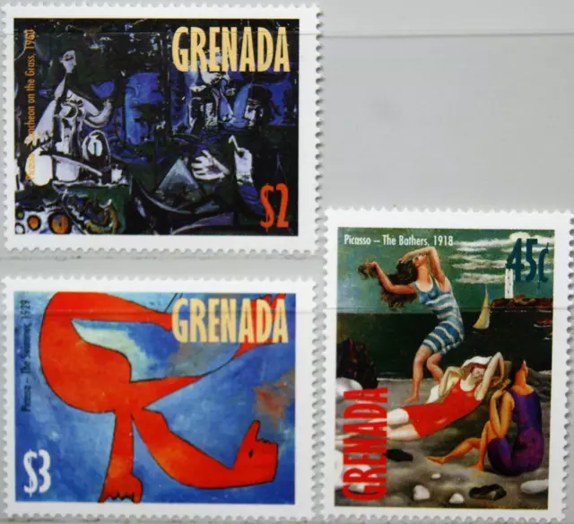 GRENADA 1998 3756-58 Pablo Picasso Paintings Gemälde Kunst Art Kunstwerke MNH