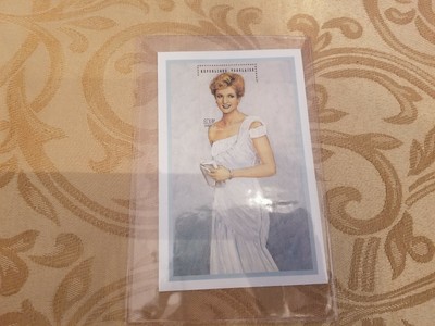 Togo MNH Stamp Sheet Princess Diana White Chiffon Evening Dress Commemorativ&COA