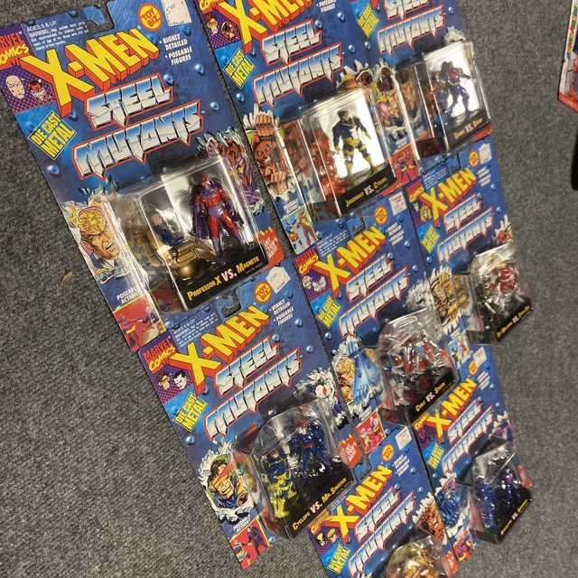 Marvel X-MEN Steel Mutants 1994 lot of 8 Action Figures Toy Biz new sealed 2