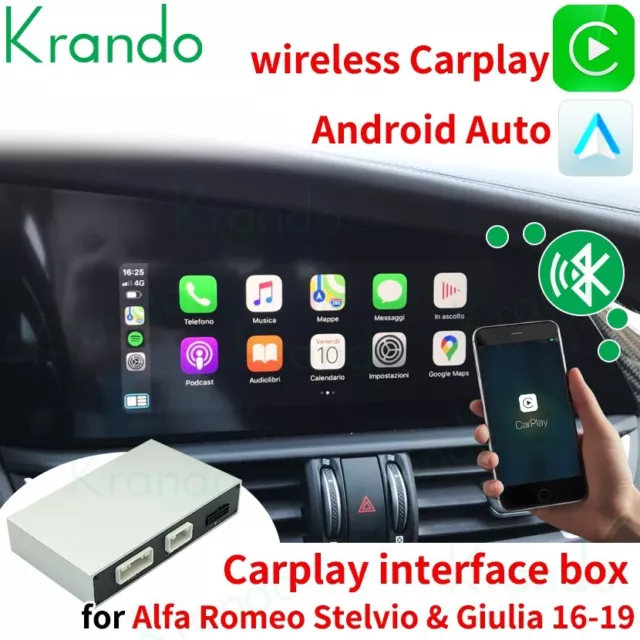 INTERFACCIA APPLE CARPLAY ANDROID AUTO PER AUTORADIO Alfa Romeo Giulia 3