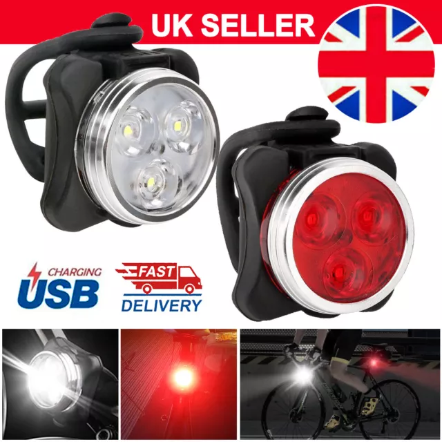 Bike Light Set Super Bright USB Rechargeable Bicycle Lights,Waterproof Mountain