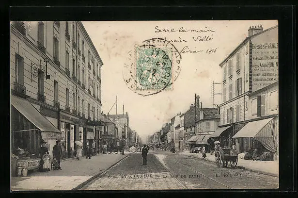 CPA Montreuil, La Rue de Paris