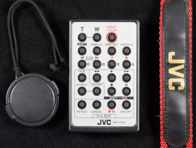 Genuino JVC RM-V716U para videocámaras DVL más tapa y correa de lente de GR DVL505U [E