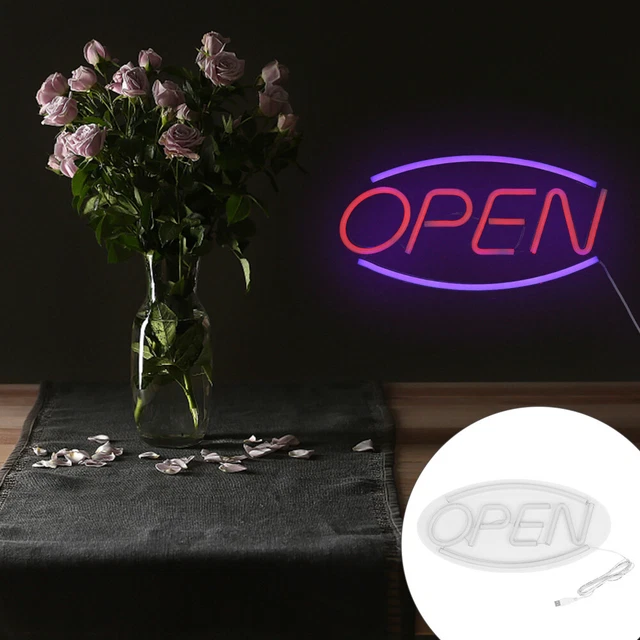 NEON LIGHT SIGN Room Businesses Lights Open Modeling Desk Lamp £26.42