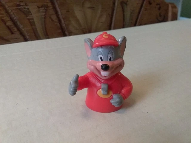 RARE VINTAGE CHUCK E Cheese Finger Puppet Figure Advertising 1.25