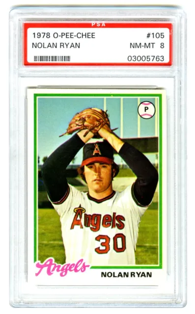 Nolan Ryan~California Angels (Pop 335) 1978 Opc O-Pee-Chee Psa-8 Nm-Mt Card #105