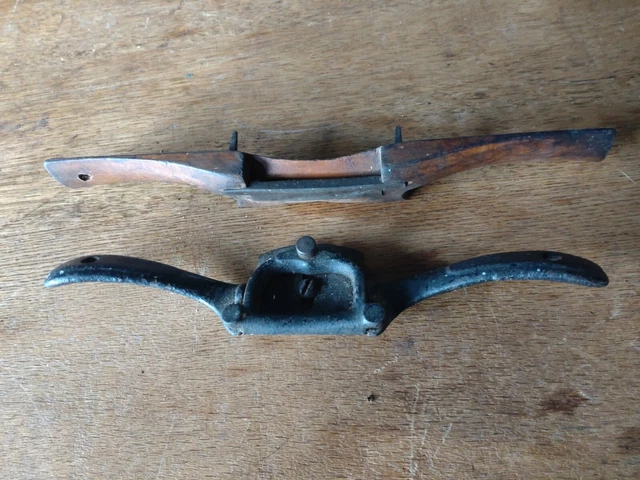 Antique Metal Spoke Shave & Wooden Spoke Shave