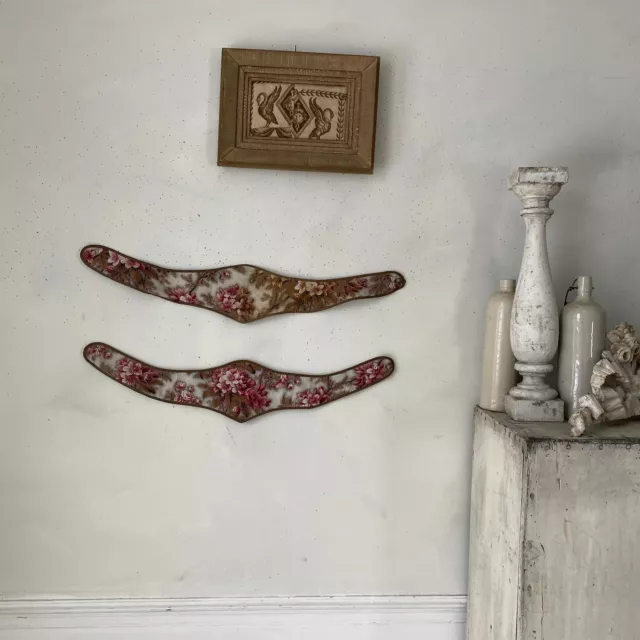 Antique French curtain drape tie back tiebacks 19th century French textiles
