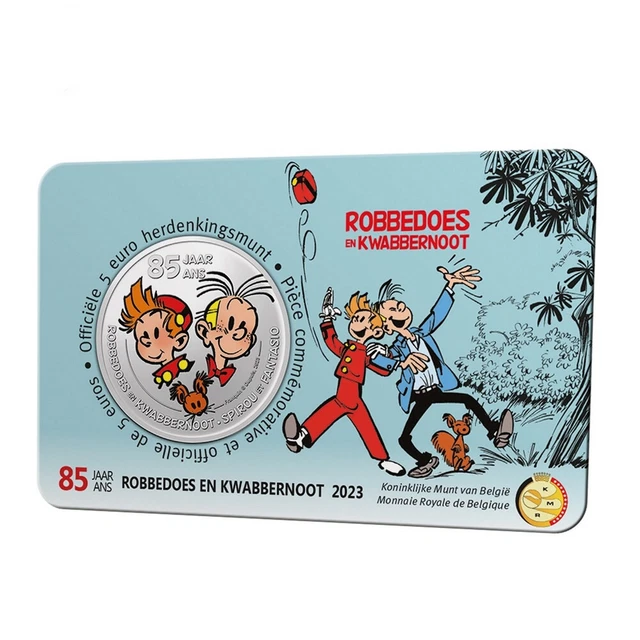 Commemorative coin 5 € Belgium Spirou & Fantasio 85 Years Colour BU (2023)