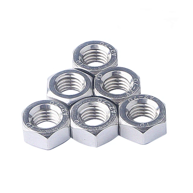 1/4&quote;-20 Stainless Steel Finished Hex Nut, 304 Stainless Stee...